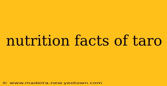 nutrition facts of taro