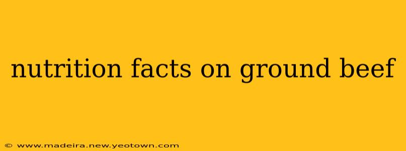 nutrition facts on ground beef