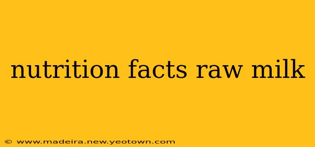 nutrition facts raw milk