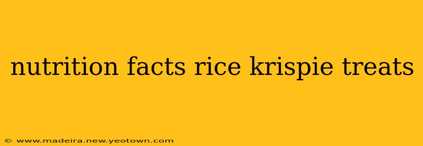 nutrition facts rice krispie treats