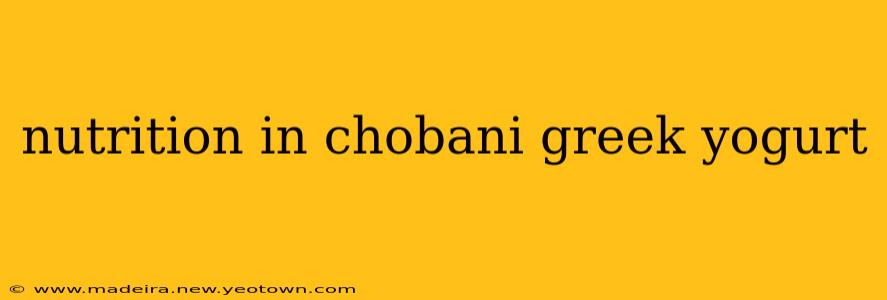 nutrition in chobani greek yogurt