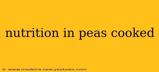 nutrition in peas cooked