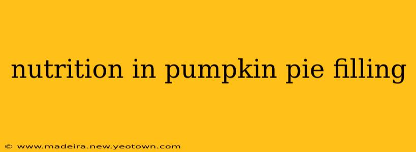 nutrition in pumpkin pie filling