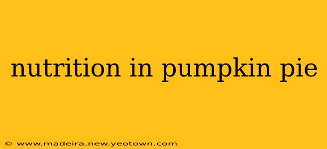 nutrition in pumpkin pie