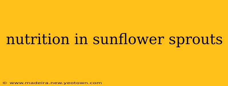 nutrition in sunflower sprouts