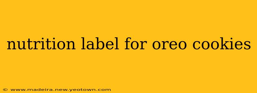 nutrition label for oreo cookies