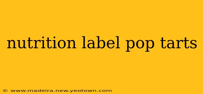 nutrition label pop tarts