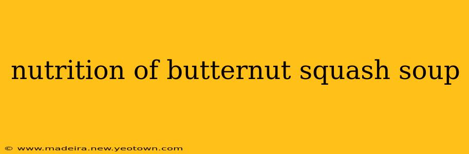 nutrition of butternut squash soup