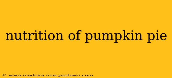 nutrition of pumpkin pie