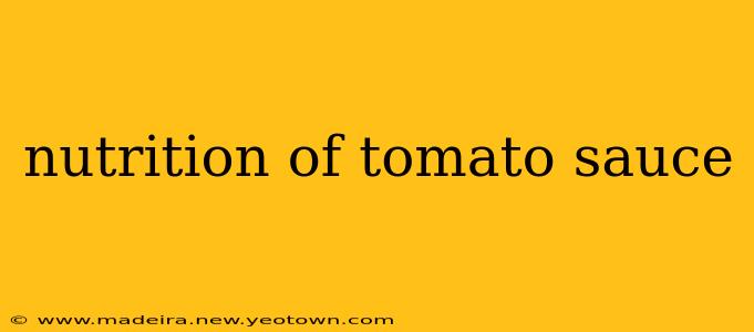 nutrition of tomato sauce