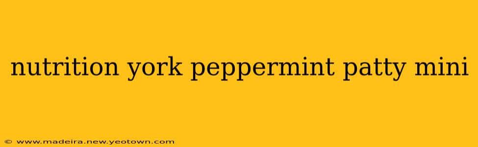 nutrition york peppermint patty mini