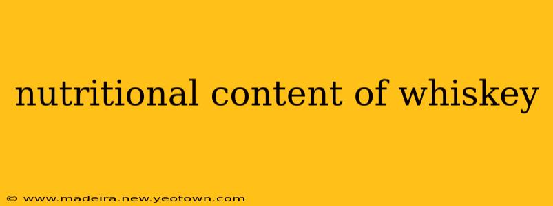 nutritional content of whiskey
