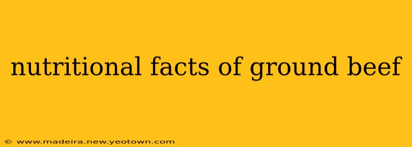 nutritional facts of ground beef