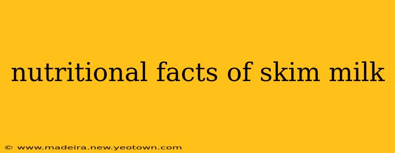 nutritional facts of skim milk
