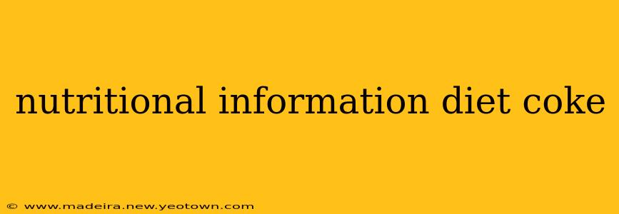 nutritional information diet coke