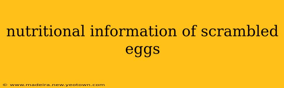 nutritional information of scrambled eggs