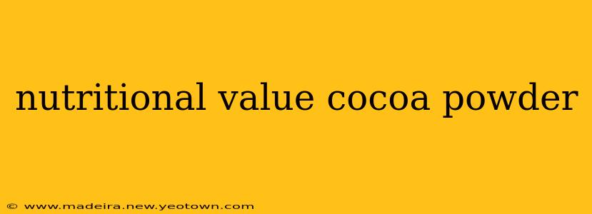 nutritional value cocoa powder