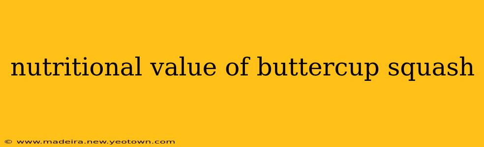 nutritional value of buttercup squash