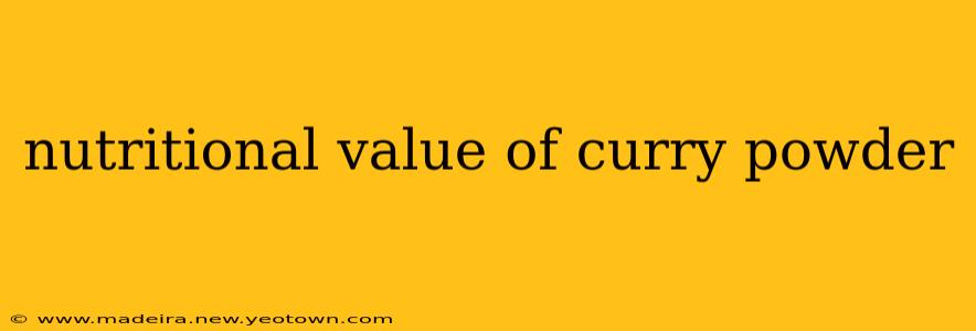 nutritional value of curry powder
