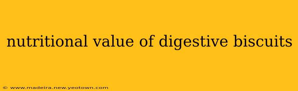 nutritional value of digestive biscuits