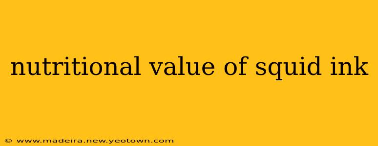 nutritional value of squid ink