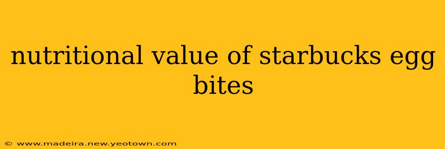nutritional value of starbucks egg bites