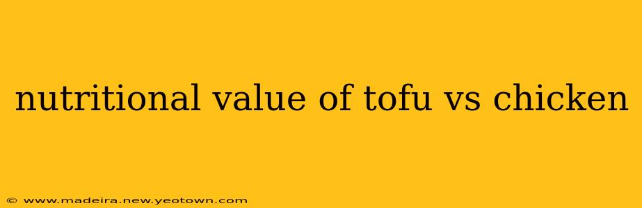 nutritional value of tofu vs chicken