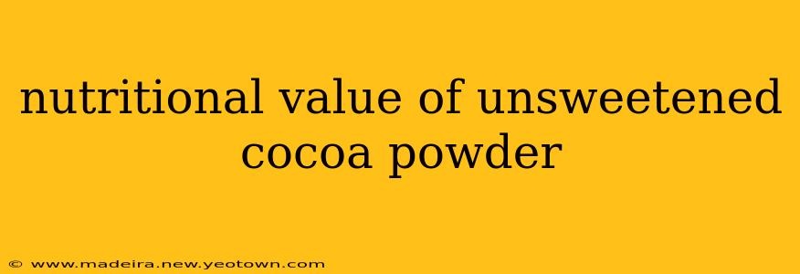 nutritional value of unsweetened cocoa powder