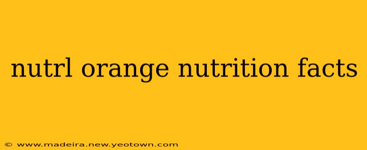 nutrl orange nutrition facts