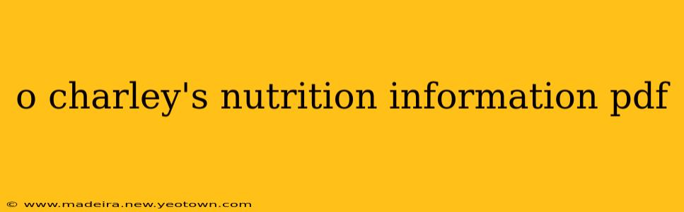 o charley's nutrition information pdf