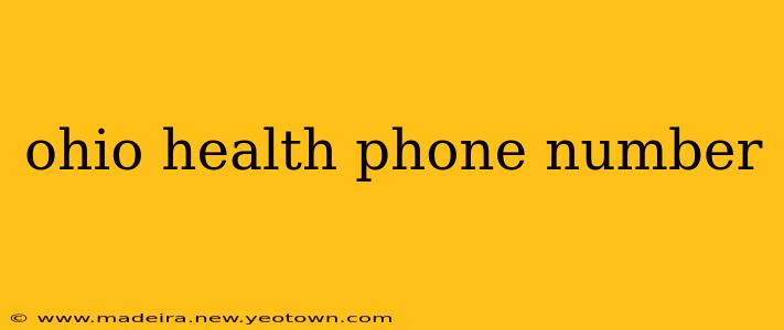 ohio health phone number