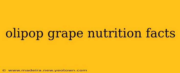 olipop grape nutrition facts