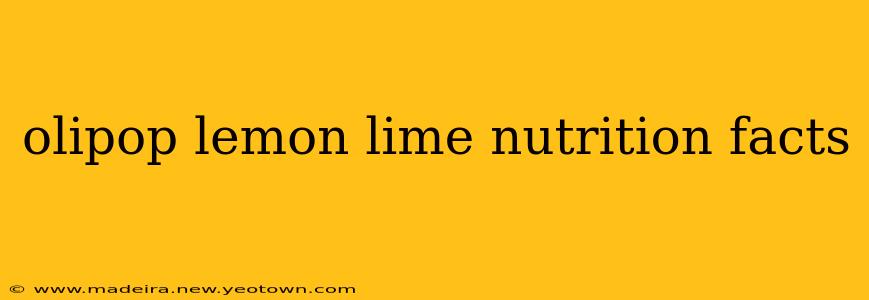 olipop lemon lime nutrition facts