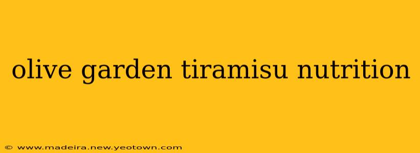 olive garden tiramisu nutrition