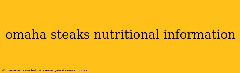 omaha steaks nutritional information