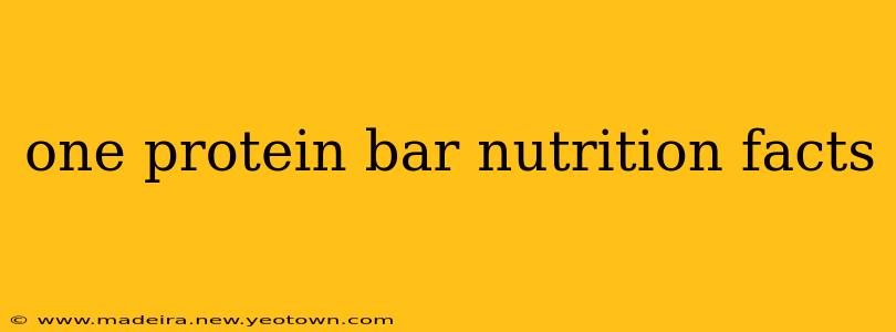 one protein bar nutrition facts