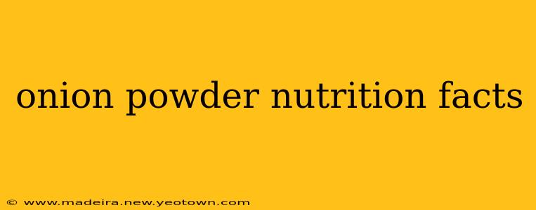 onion powder nutrition facts