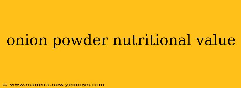 onion powder nutritional value