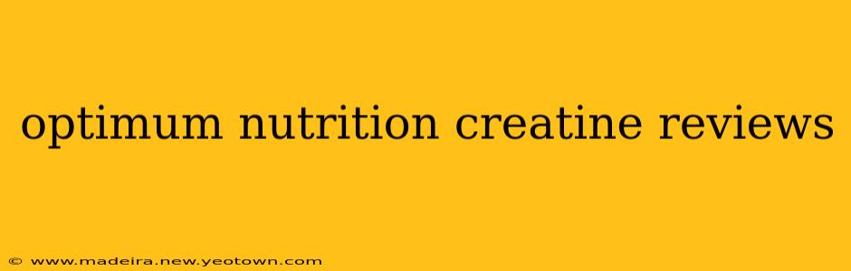 optimum nutrition creatine reviews
