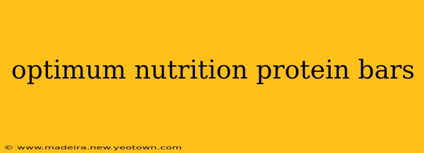 optimum nutrition protein bars