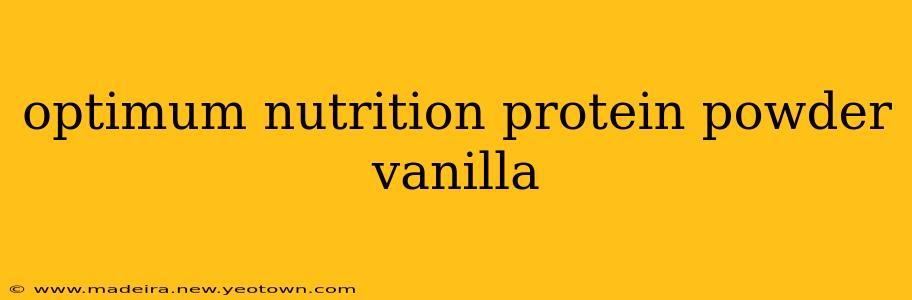 optimum nutrition protein powder vanilla