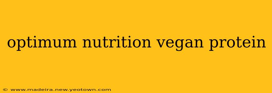 optimum nutrition vegan protein