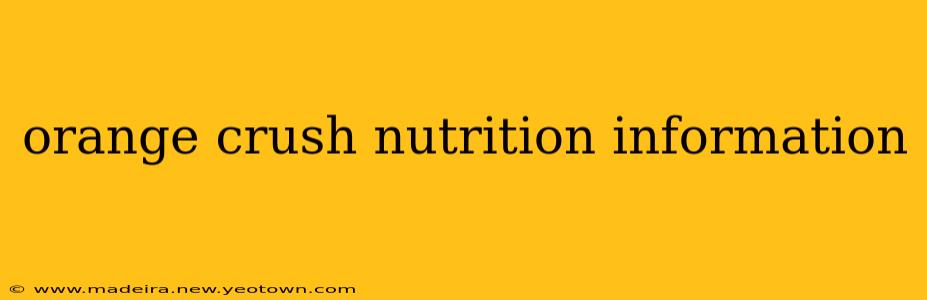 orange crush nutrition information