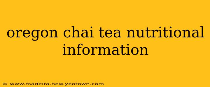 oregon chai tea nutritional information