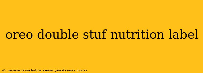 oreo double stuf nutrition label