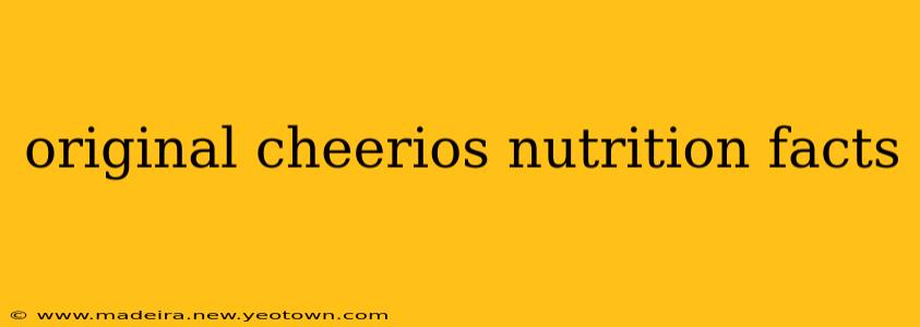 original cheerios nutrition facts