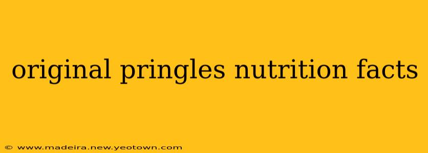 original pringles nutrition facts