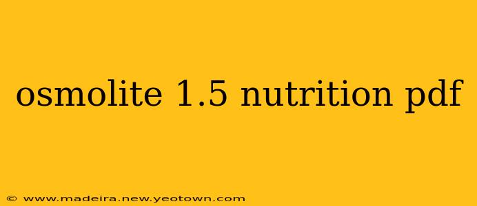osmolite 1.5 nutrition pdf