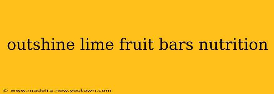 outshine lime fruit bars nutrition