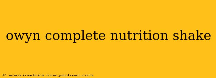 owyn complete nutrition shake